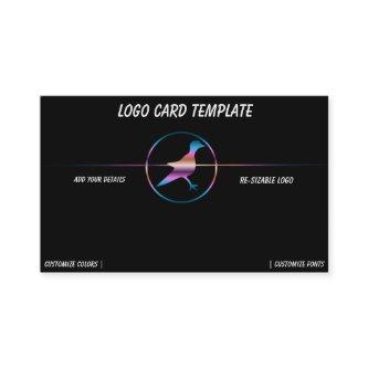Rainbow Metallic Bird Logo