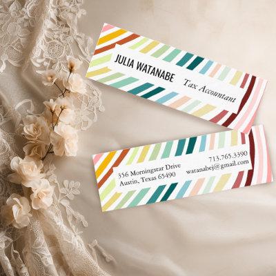 Rainbow Minimalist Stripes Handmade Mini