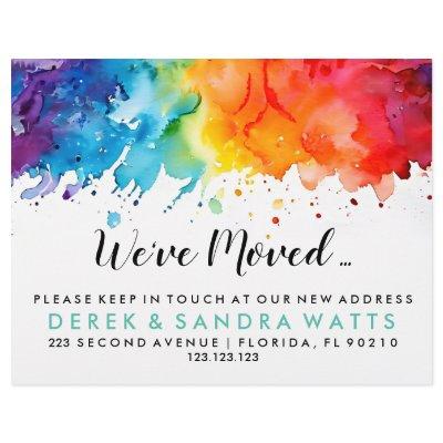 rainbow of color Change of address we've moved Flyer