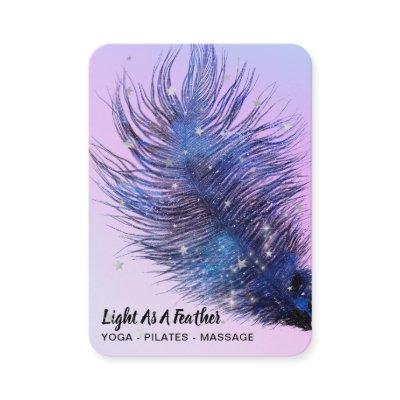 *~*  Rainbow Pink Sky Stars Cosmic Feather Boho