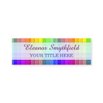 Rainbow Plaid Colorful Vibrant Checkered Mini