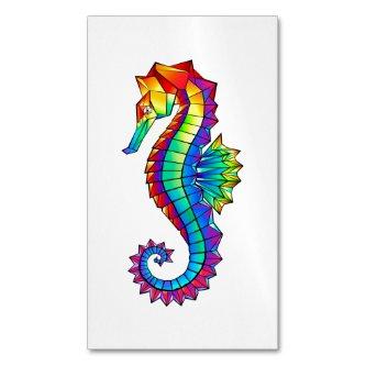 Rainbow Polygonal Seahorse  Magnet
