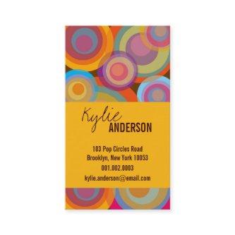 Rainbow Pop Circles Colorful Retro Fun Groovy Chic