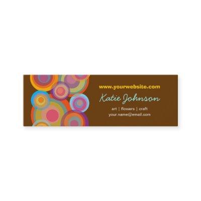 Rainbow Pop Circles Colorful Retro Fun Groovy Chic Mini