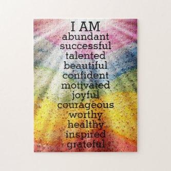 Rainbow Positive Affirmations   Magne Jigsaw Puzzle