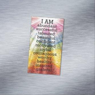 Rainbow Positive Affirmations   Magnet