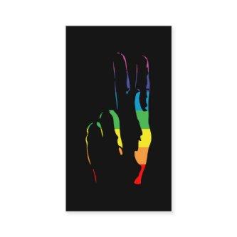 rainbow pride peace sign