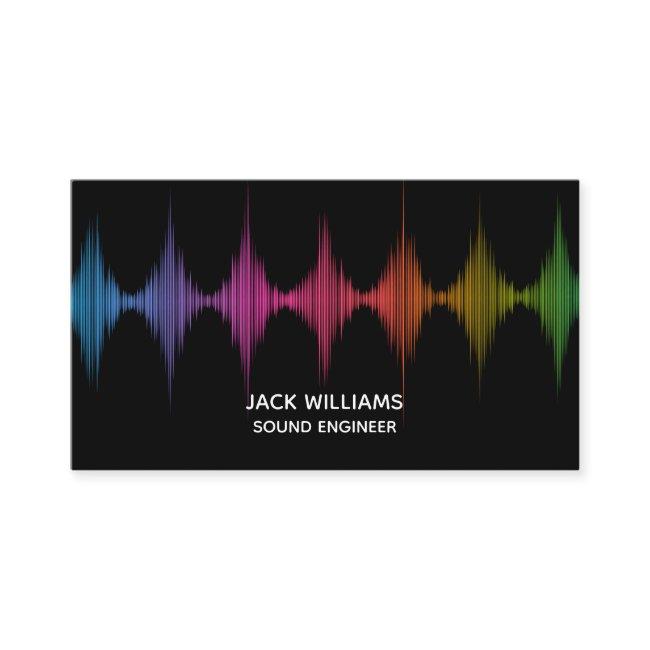 Rainbow Sound Waves Engineer Music Producer Black