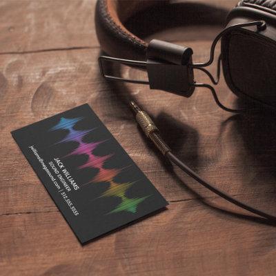 Rainbow Sound Waves Engineer Music Producer Black  Magnet