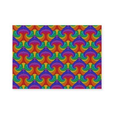 Rainbow Vintage Psychedelic Fractal Kaleidoscope