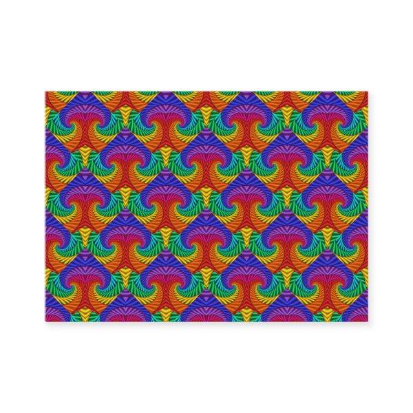 Rainbow Vintage Psychedelic Fractal Kaleidoscope