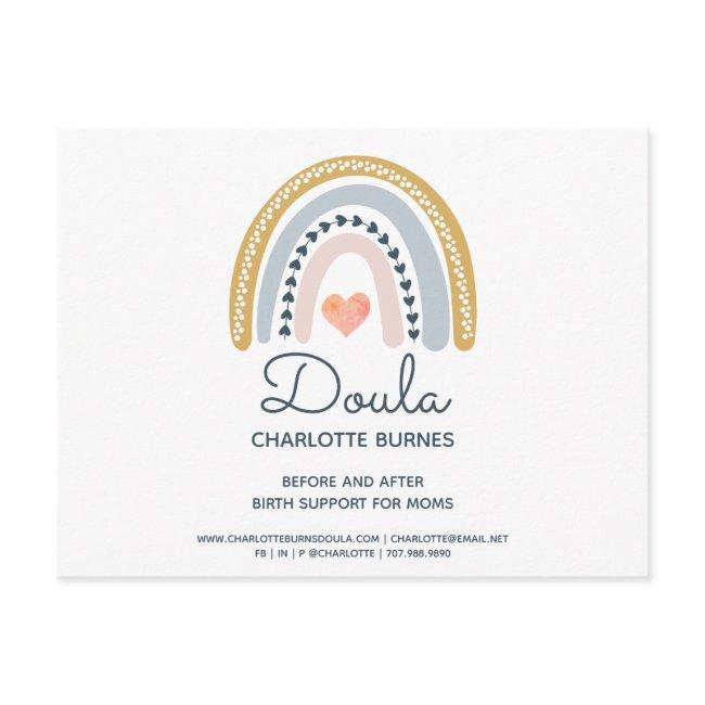Rainbow Watercolor Doula Postcard