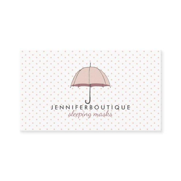 Raining Winter Polka Dots Umbrella