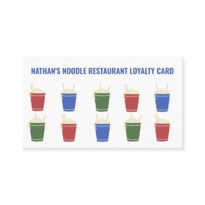 Ramen Noodle Cups Asian Restaurant Loyalty Rewards