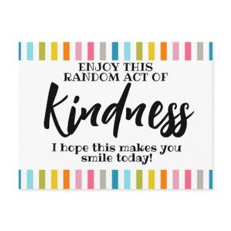 Random act of kindness postcard