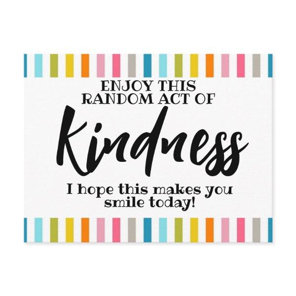 Random act of kindness postcard