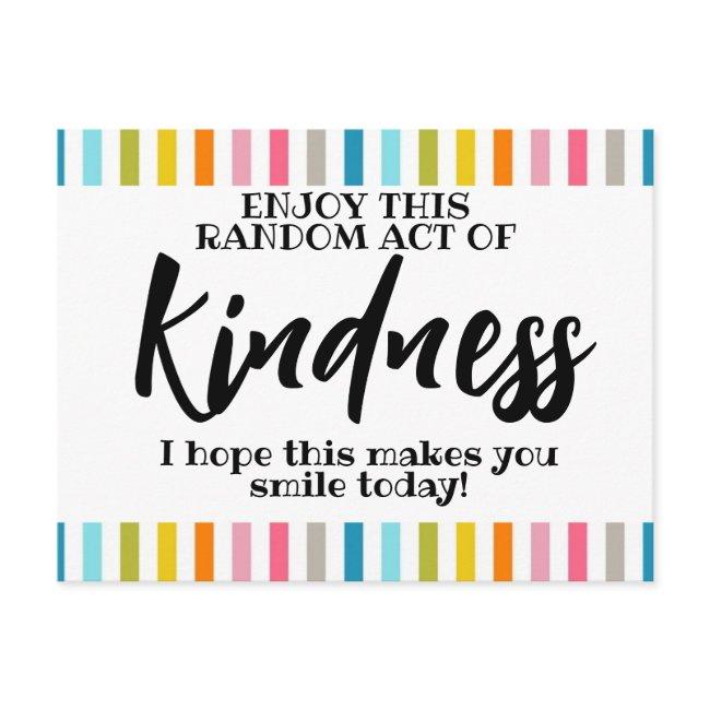Random act of kindness postcard