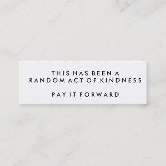 Random Acts of Kindness Challenge Cards