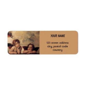 Raphael,Sistine Cherub Label