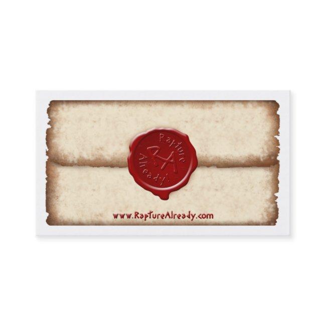 Rapture Already! Sealed Parchment Personal Card