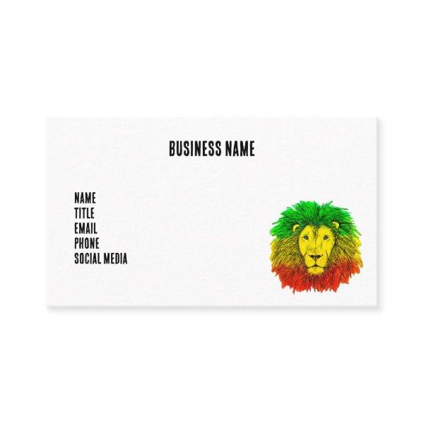 Rasta lion head red yellow green drawing Jamaica