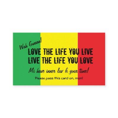 Rasta pay it forward card