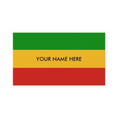 RASTAFARI FLAG COLORS + your text