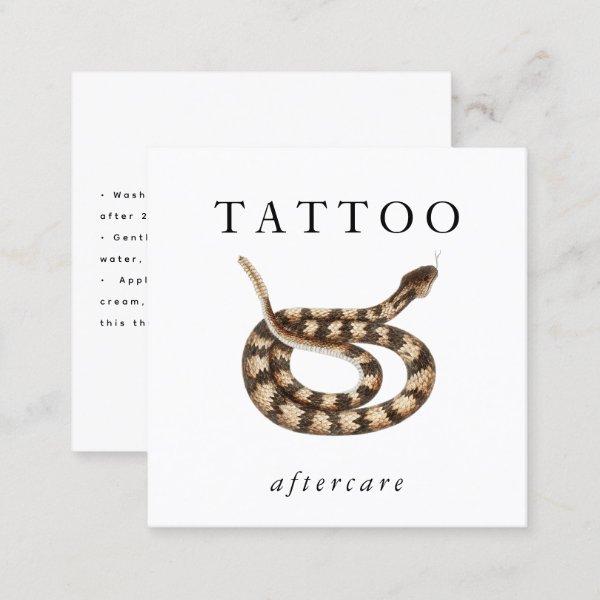 Rattle Snake Tattoo Aftercare Instructions Modern Square