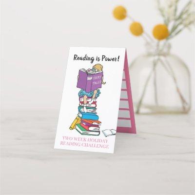 Reading fairytale girl two week reading challenge loyalty card