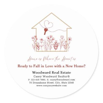 Ready in Love with a New Home? | Real Estate Promo Classic Round Sticker