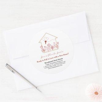 Ready in Love with a New Home? | Real Estate Promo Classic Round Sticker