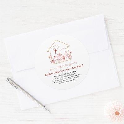 Ready in Love with a New Home? | Real Estate Promo Classic Round Sticker