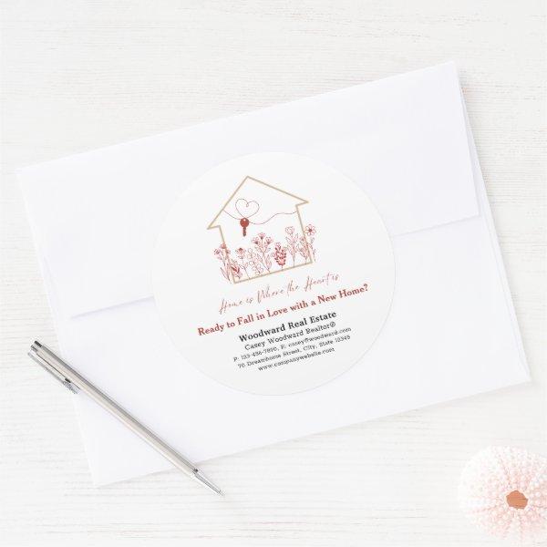 Ready in Love with a New Home? | Real Estate Promo Classic Round Sticker