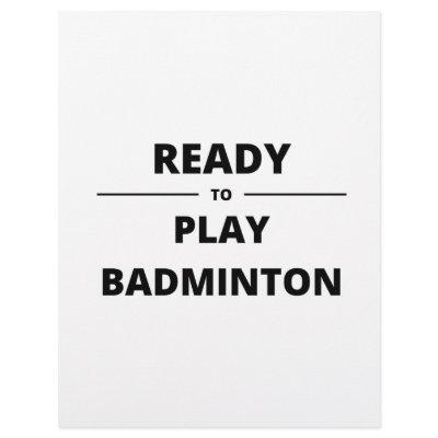 READY TO PLAY BADMINTON LETTERHEAD
