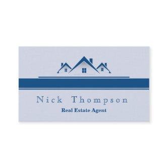 Real Estate Agent Architect Blue Elegant Light