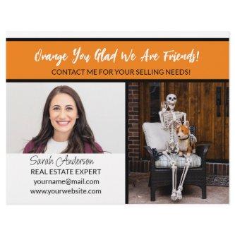 Real Estate Agent autumn halloween orange you glad Flyer