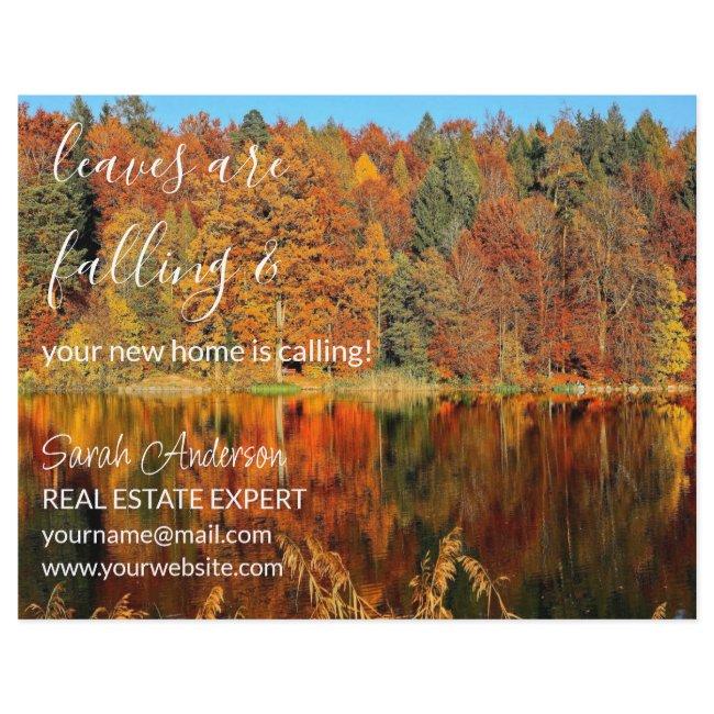 Real Estate Agent FALL CARD shop sign Flyer