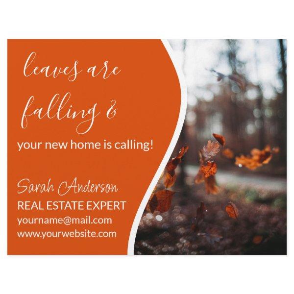 Real Estate Agent FALL  CARD shop sign Flyer