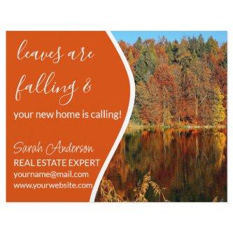 Real Estate Agent FALL  CARD shop sign Flyer