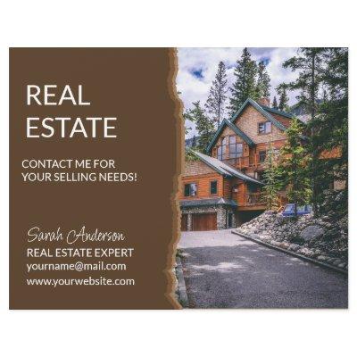 Real Estate Agent farming  CARD shop sign Flyer
