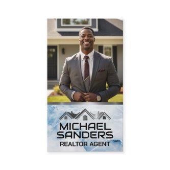 Real Estate Agent in Front of House