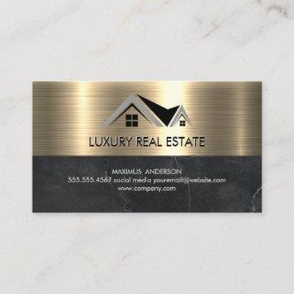 Real Estate Agent | Metallic Gold Marble