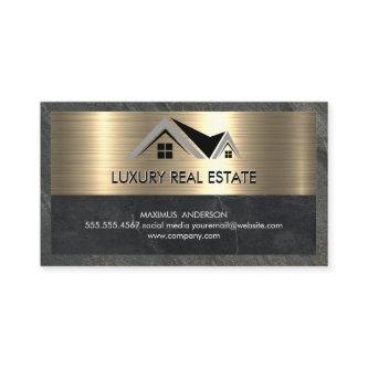 Real Estate Agent | Metallic Gold Marble Slate