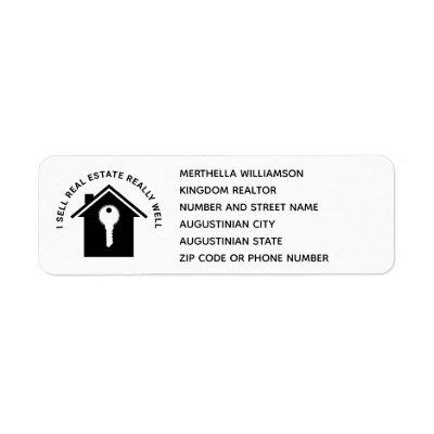 Real Estate Agent Realtor Return Address Label