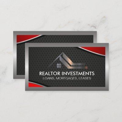 Real Estate Agent | Red Metallic | Borders