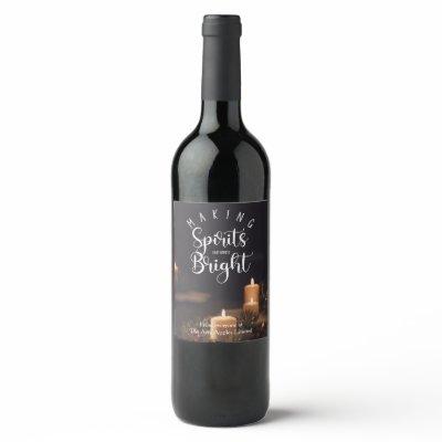 real estate architect Christmas business marketing Wine Label