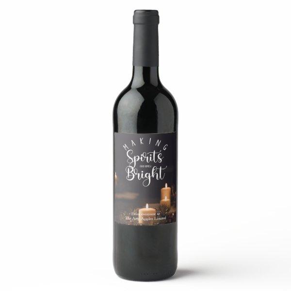 real estate architect Christmas business marketing Wine Label
