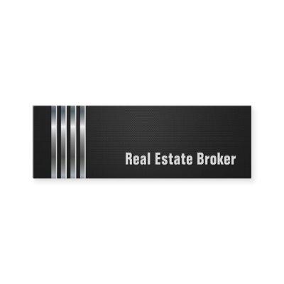 Real Estate Broker - Black Silver Stripes Mini