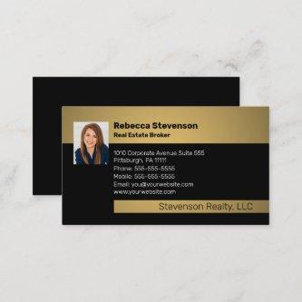 Real Estate Broker Professional Black | Gold   Bus