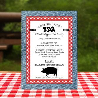 Real Estate Client Appreciation BBQ Party  Invitation